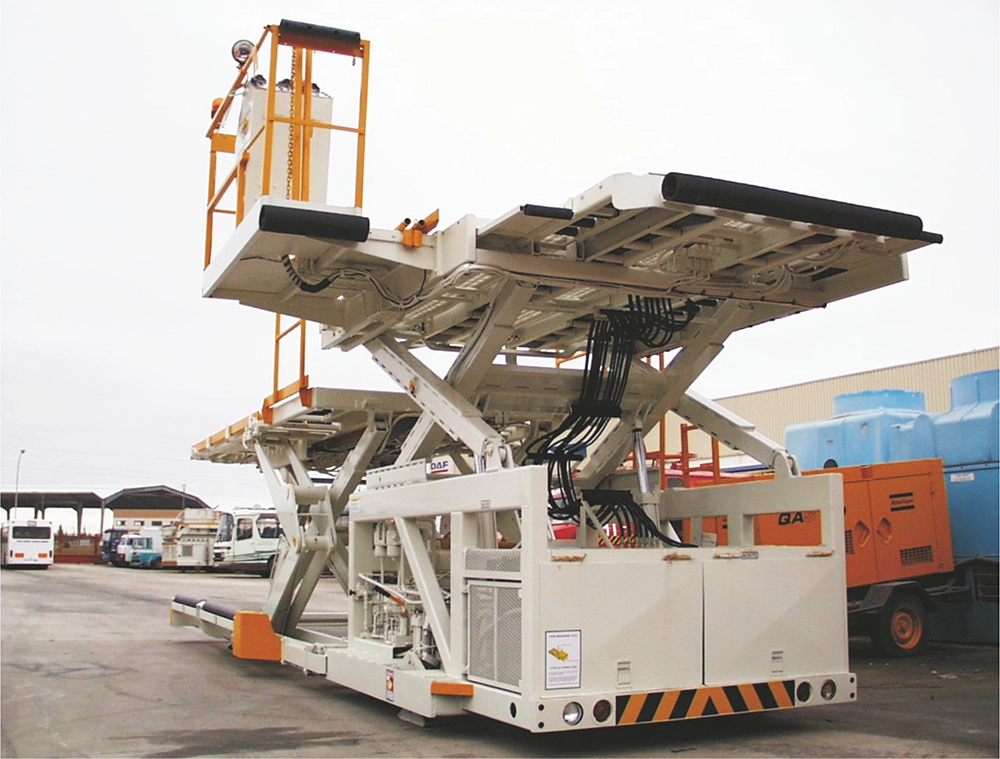 Elevadora industrial tras reconstrucción de motor