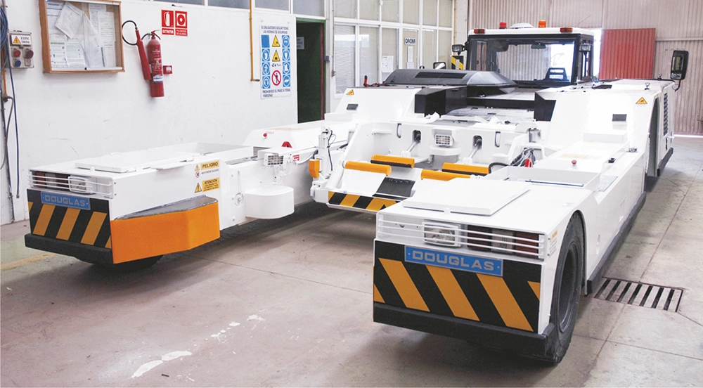 Transportadora industrial tras reconstrucción de motor